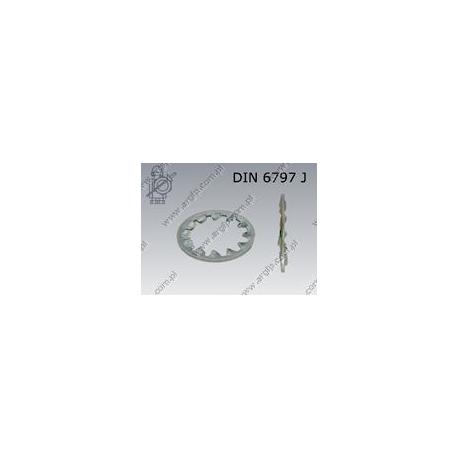 Internal tooth washer  5,3(M 5)  zinc plated  DIN 6797 J