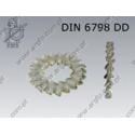 Ext./int. serrated washer  4,1(M 4)  zinc plated  DIN 6798 DD