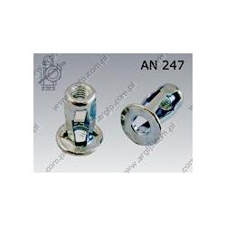 Jack nut  M 6L  (5-10)  zinc plated  AN 247
