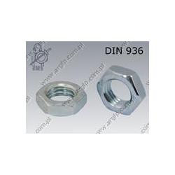 Hex thin nut  M22×1,5-17H zinc plated  DIN 936