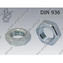 Hex thin nut  M22×1,5-17H zinc plated  DIN 936