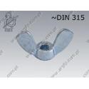 Wing nut  M 6  zinc plated  ~DIN 315