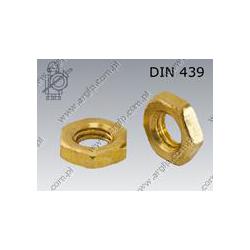 Hex thin nut  M 6-brass   DIN 439