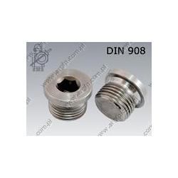 Hex socket plug  with collar M24×1,5    DIN 908