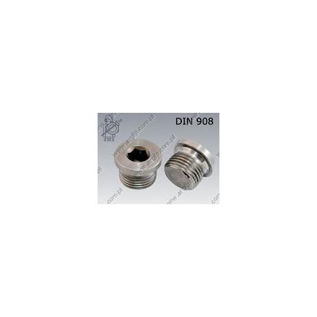 Hex socket plug  with collar M24×1,5    DIN 908