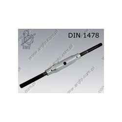 Turnbuckle pipe body  with welding stud M36  zinc plated  DIN 1478