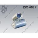 Hex socket set screw with cone point  M 5× 8-45H zinc plated  ISO 4027