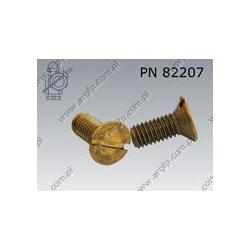 Machine screw CSK head  slotted M 3× 5-brass   PN 82207