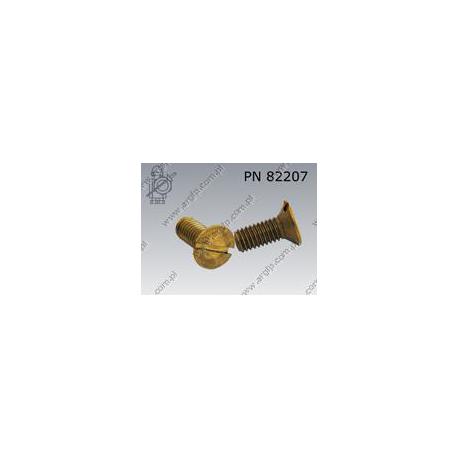 Machine screw CSK head  slotted M 3× 5-brass   PN 82207
