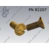 Machine screw CSK head  slotted M 3× 5-brass   PN 82207
