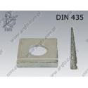 Square washer for I section  26(M24)  zinc plated  DIN 435
