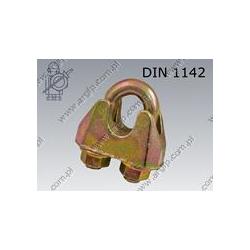 Wire rope clip  19/M14  yellow zinc pl.  DIN 1142