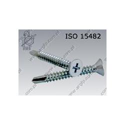 Self drilling screw, CSK head  H ST 4,2×13  zinc  ISO 15482