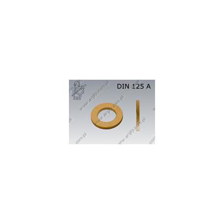 Flat washer  5,3(M 5)-brass   DIN 125 A