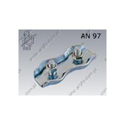 Wire rope clip  double 4  zinc plated  AN 97