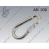 Snap hook with nut  100×10  zinc plated  AN 106