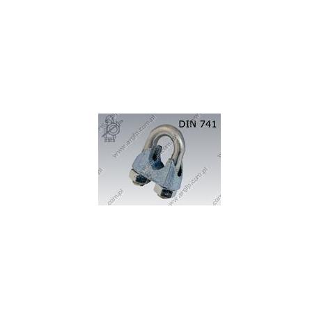 Wire rope clip  16  zinc plated  DIN 741