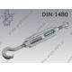 Turnbuckle open type  h-e M 6  zinc plated  DIN 1480