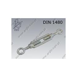 Turnbuckle open type  e-e M10  zinc plated  DIN 1480