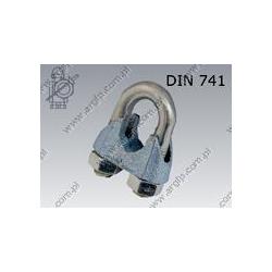 Wire rope clip  22  zinc plated  DIN 741