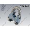 Wire rope clip  22  zinc plated  DIN 741