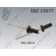 Blind rivet dome head  4× 8-AL/St RAL 8014   ISO 15977