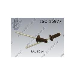 Blind rivet dome head  4× 8-AL/St RAL 8014   ISO 15977