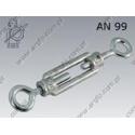 Turnbuckle  e-e M 5×50  zinc plated  AN 99 per 100