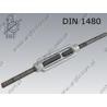 Turnbuckle open type  with welding stud M16  zinc plated  DIN 1480