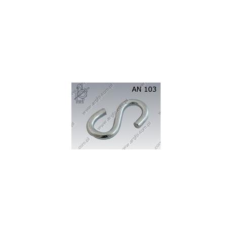 S-hook  5×45(0,08t)  zinc plated  AN 103