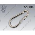 Snap hook with nut  120×11  zinc plated  AN 106