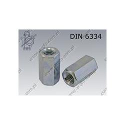 Hexagon connection nuts, 3d  M16×48  zinc plated  DIN 6334