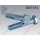 Hex bolt  M20×170-8.8 zinc plated  DIN 931