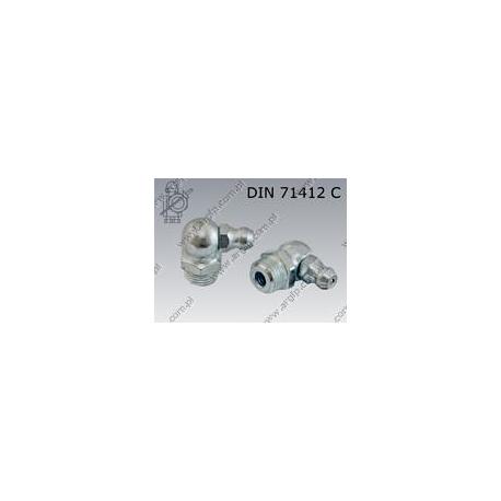 Grease nipple (90)  R 1/4  zinc plated  DIN 71412 C