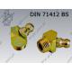 Grease nipple (45) self tapping  M10×1  yellow zinc pl.  DIN 71412 BS