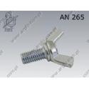 Wing screw amer. type  M 4×20  zinc plated  AN 265