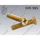 Machine screw  H-FT M 3×10-brass   DIN 965