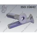 Hex socket CSK head screw  M 8×50-010.9 zinc plated  ISO 10642