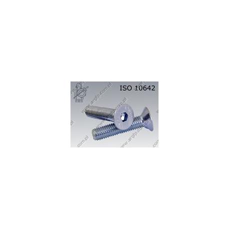 Hex socket CSK head screw  FT M 5× 8-010.9 zinc plated  ISO 10642