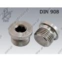 Hex socket plug  with collar M18×1,5    DIN 908