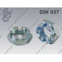 Castle nut low type  M42×3-17H zinc plated  DIN 937