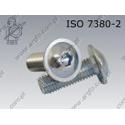 Hexagon socket button head screw with collar  FT M 5× 8-010.9 zinc plated  ISO 7380-2