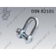 Shackle  1,6t  zinc plated  DIN 82101 A