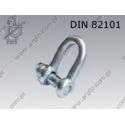 07 D-sluiting  1,6t  zinc plated  DIN 82101 A per 5