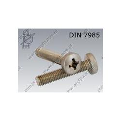Machine screw  H M 6×12-A2   DIN 7985