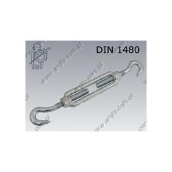 Turnbuckle open type  h-h M10  zinc plated  DIN 1480