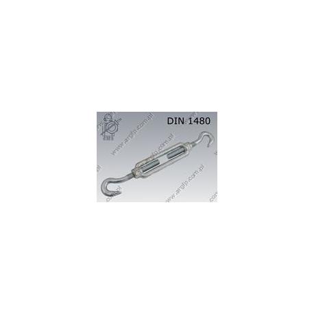 Turnbuckle open type  h-h M10  zinc plated  DIN 1480