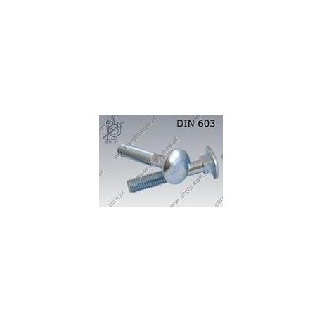 Carriage screw  M 6×50-8.8 zinc plated  DIN 603