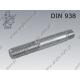 Stud bolt  (1d) M10×40-8.8 zinc plated  DIN 938