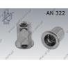 Blind rivet nut large head hexagon  M12 (1,00-4,00)  zinc plated  AN 322